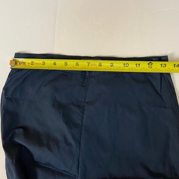 Mark D. Sikes Navy Blue Italian Cotton Slim Fit Side Zip Pants Size 2 - Picture 9 of 11